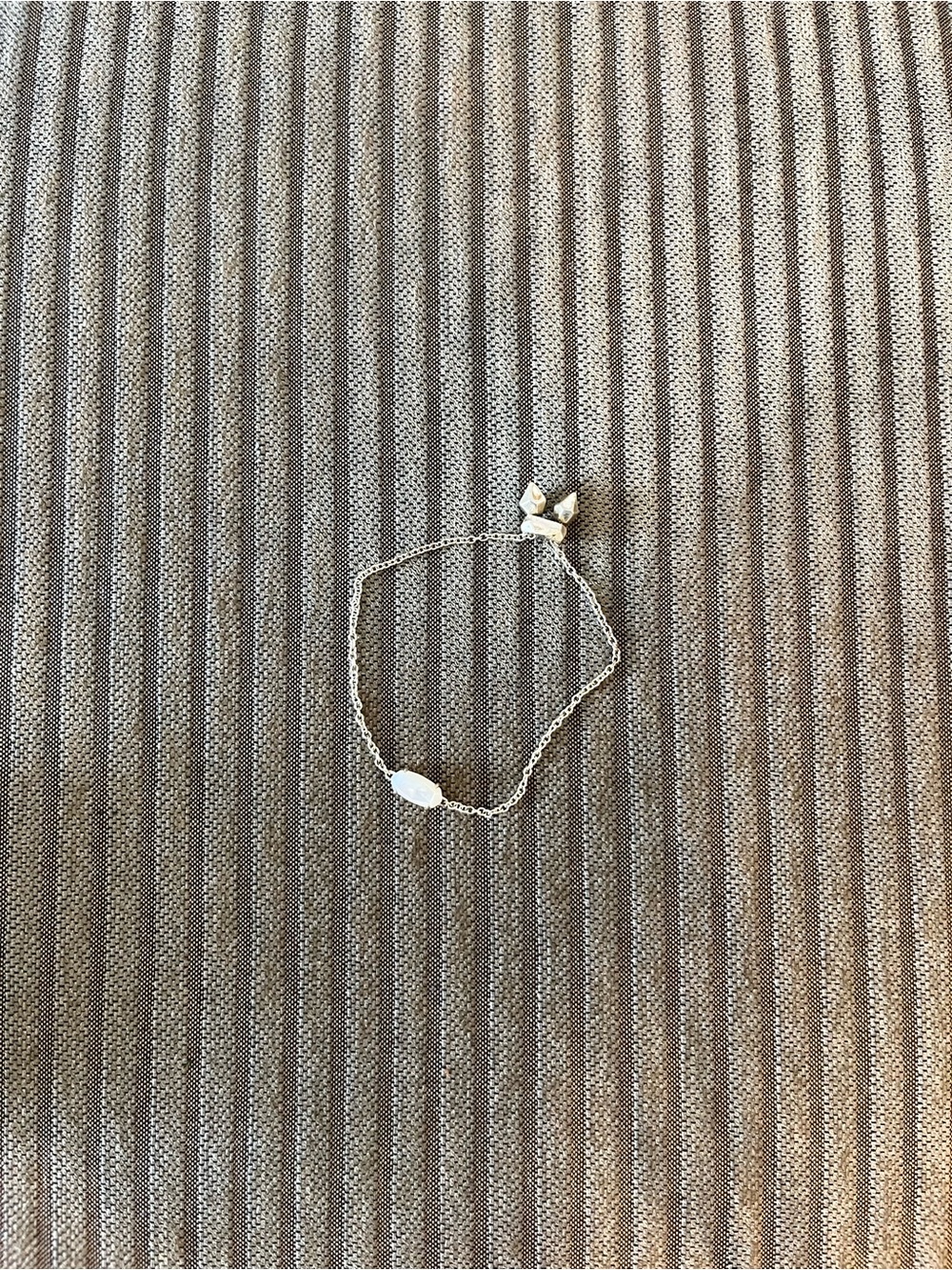 Kendra Scott white gold chain and white stone Bracelet